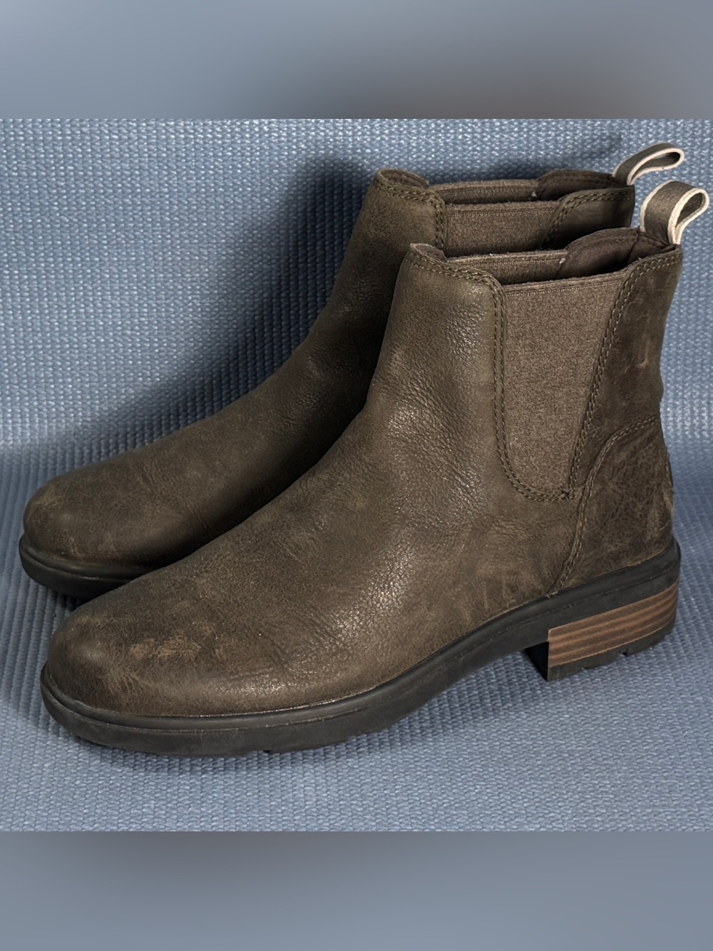 UGG Women's Harrison Chelsea Brown Leather Boots Size 8